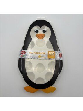 Mr Penguin Ice Cube Tray Mold 15 Round Cubes Made in Italy BPA Free Novelty Cute